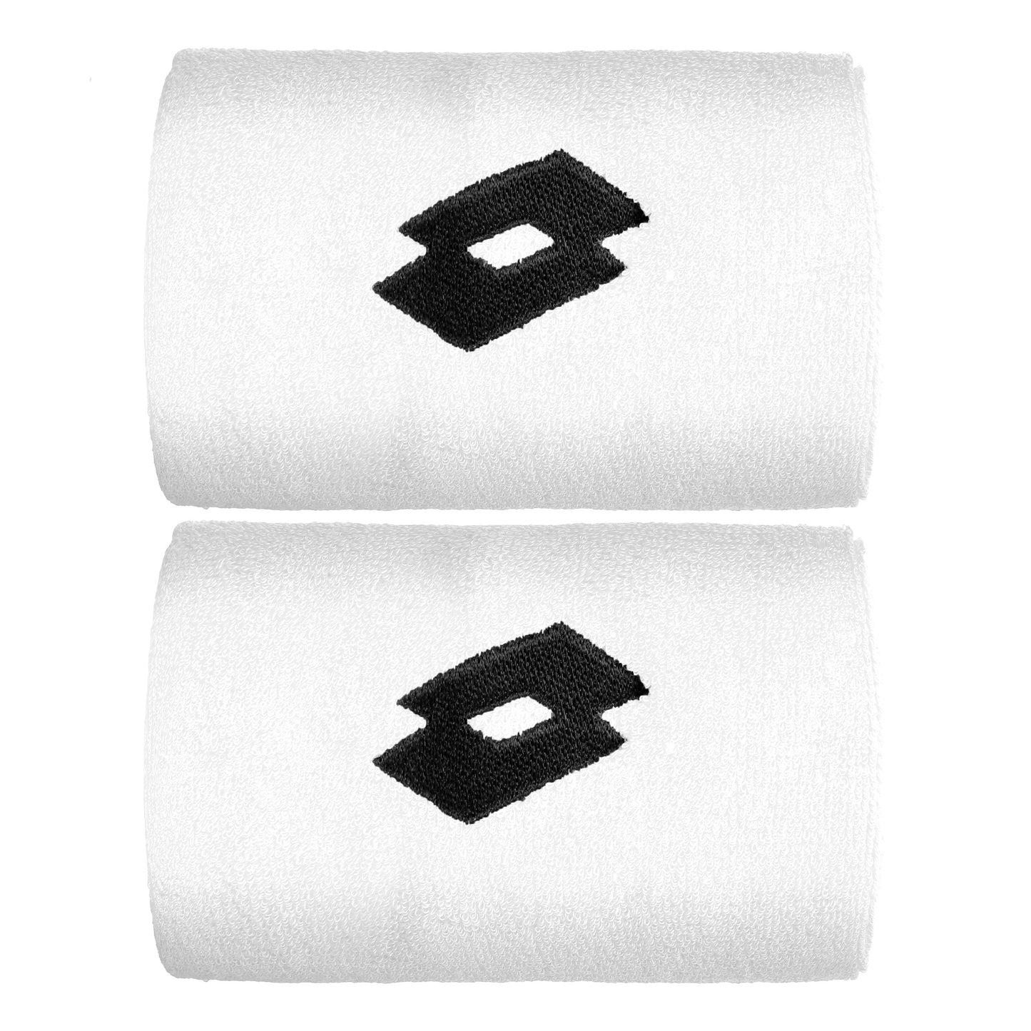 Lotto Svettband 2-pack kort - vit, svart Lotto Svettband 2-pack kort - vit, svart