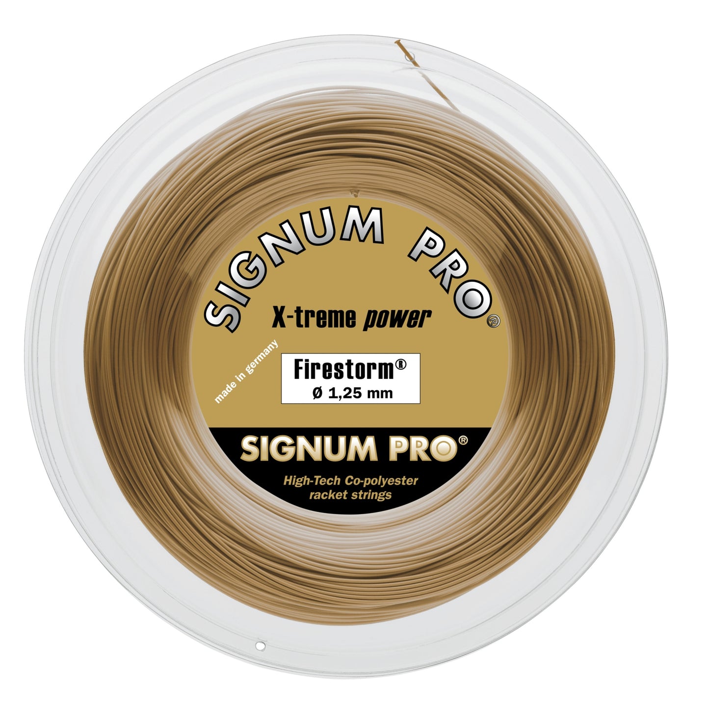 Signum Pro Firestorm Metallic Strängrulle 200m-Guld Signum Pro Firestorm Metallic Strängrulle 200m-Guld