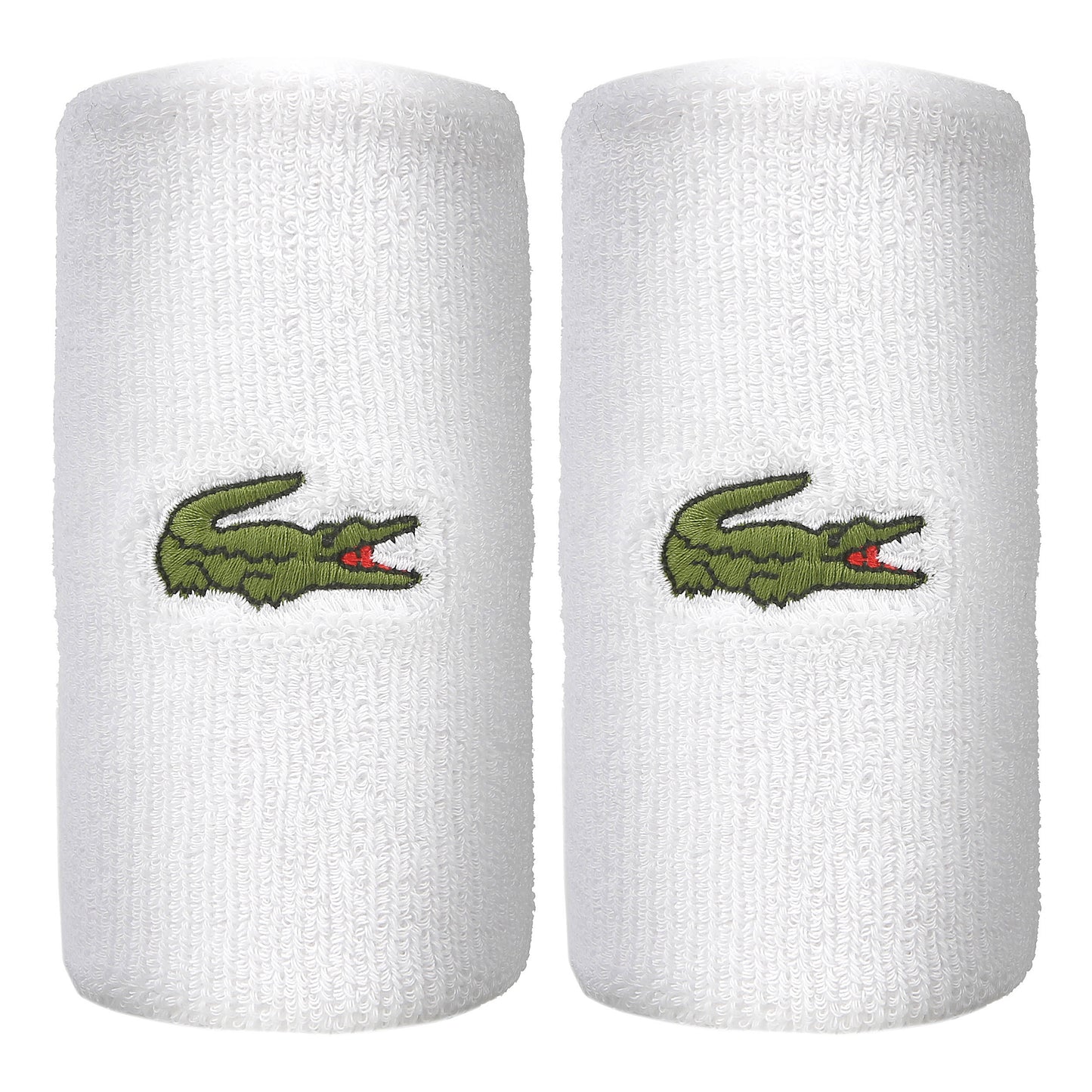 Lacoste Svettband 2-pack lång - vit, grön Lacoste Svettband 2-pack lång - vit, grön