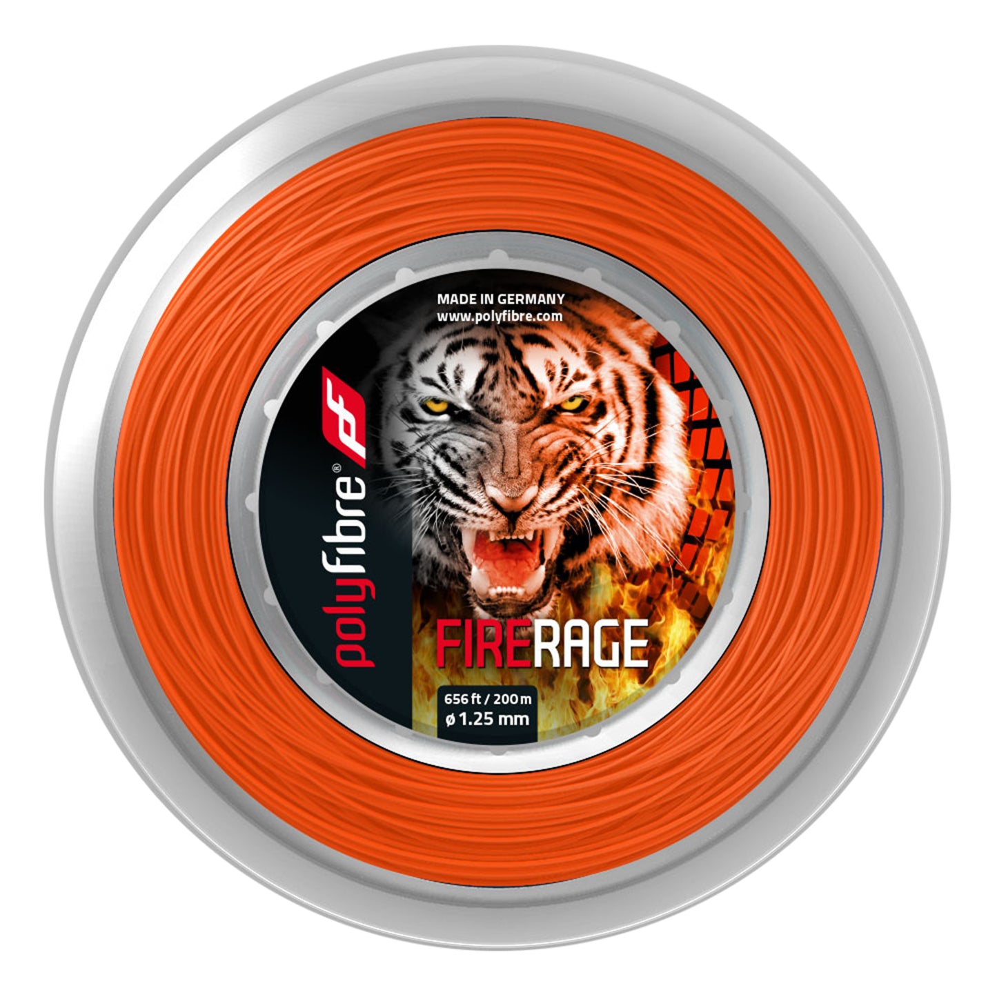 Polyfibre Firerage Ribbed 200m Strängrulle-Röd Polyfibre Firerage Ribbed 200m Strängrulle-Röd