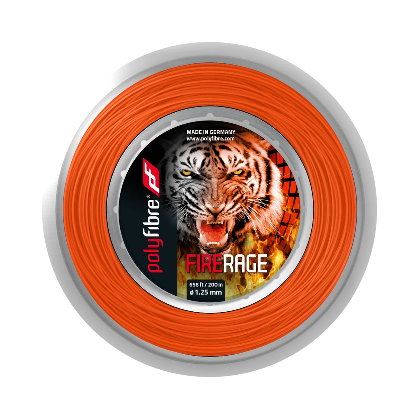 Polyfibre Fire Rage 200m Strängrulle-Röd Polyfibre Fire Rage 200m Strängrulle-Röd