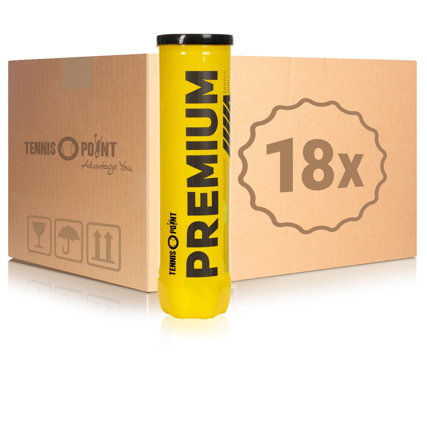 Tennis-Point 18x 4-pack rör Premium I kartong Tennis-Point 18x 4-pack rör Premium I kartong