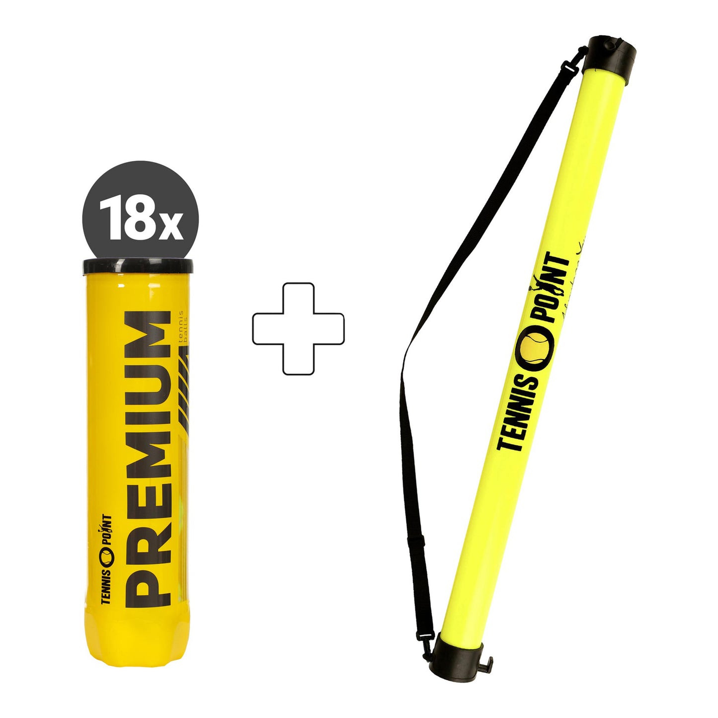 Tennis-Point 18x 4-pack rör Premium Plus bollsamlarrör Tennis-Point 18x 4-pack rör Premium Plus bollsamlarrör