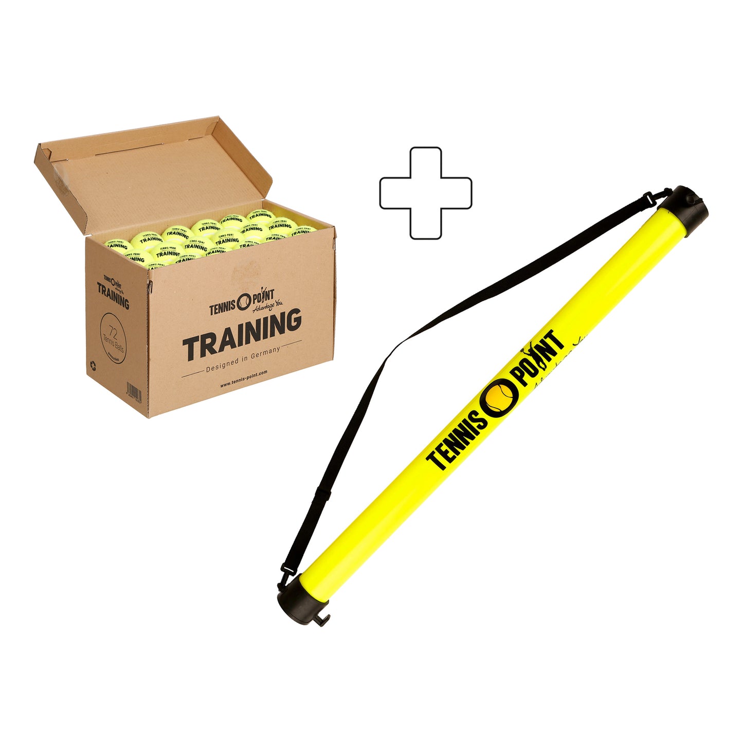 Tennis-Point 72-pack låda Training Plus bollsamlarrör Tennis-Point 72-pack låda Training Plus bollsamlarrör