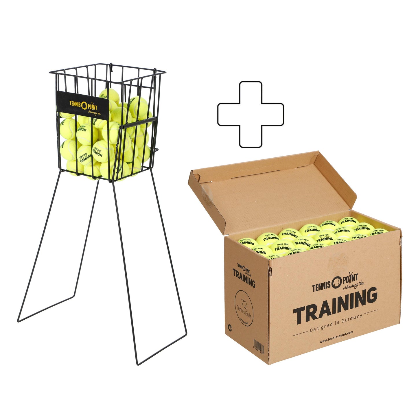 Tennis-Point 72-pack låda Training Plus bollkorg Tennis-Point 72-pack låda Training Plus bollkorg