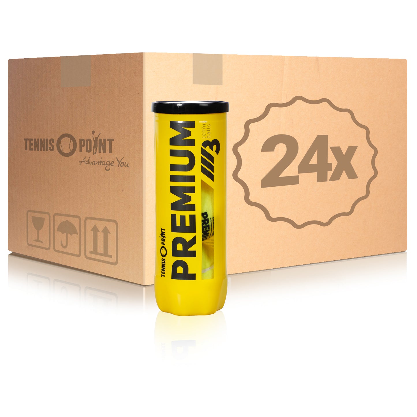 Tennis-Point 24x 3-pack rör Premium Tennisball I kartong Tennis-Point 24x 3-pack rör Premium Tennisball I kartong