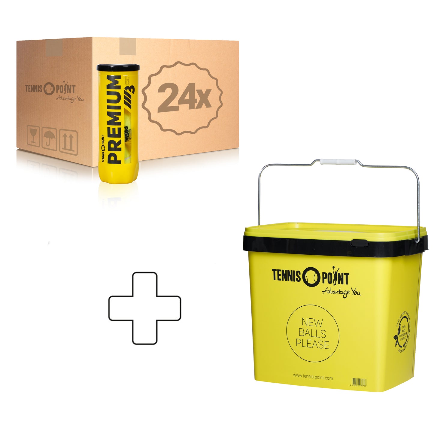 Tennis-Point 24x 3-pack rör Premium Tennisball Tennis-Point 24x 3-pack rör Premium Tennisball