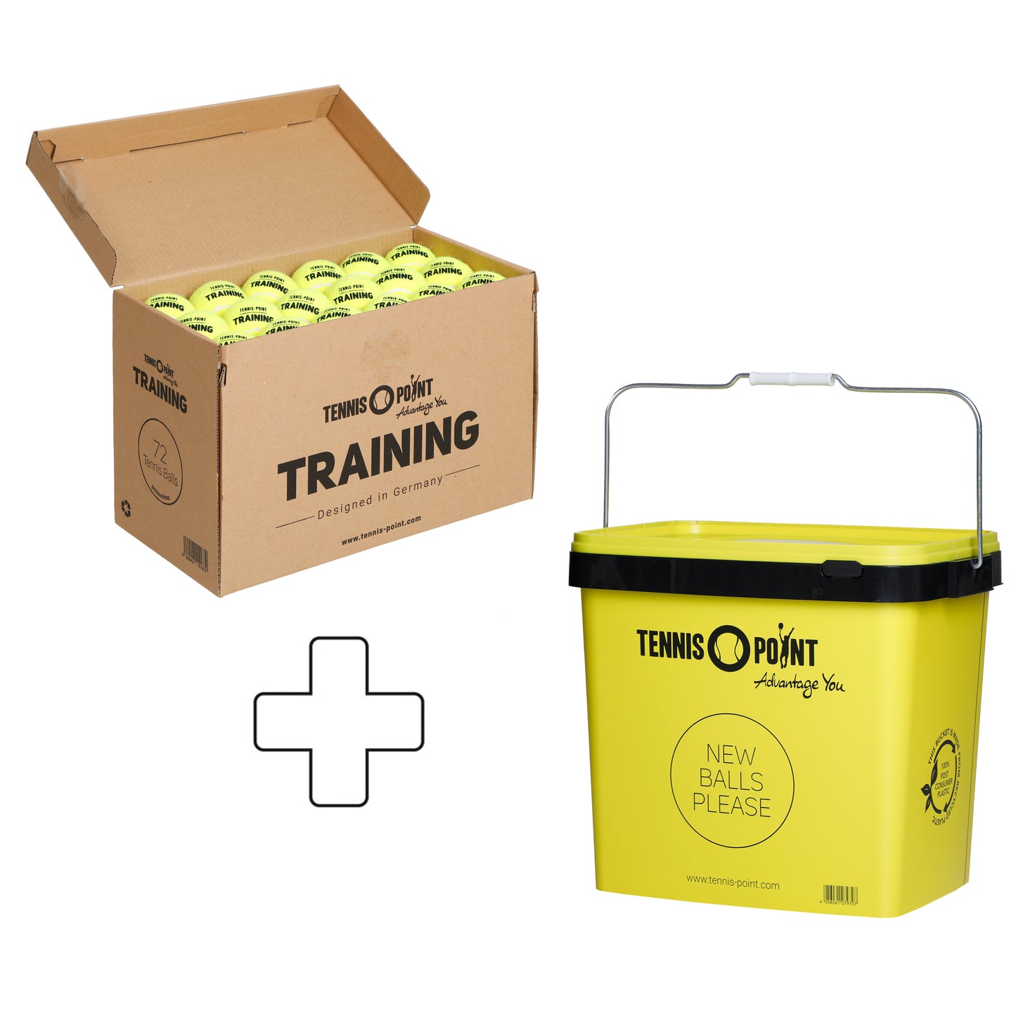 Tennis-Point 72-pack låda Training Plus bollhink Tennis-Point 72-pack låda Training Plus bollhink