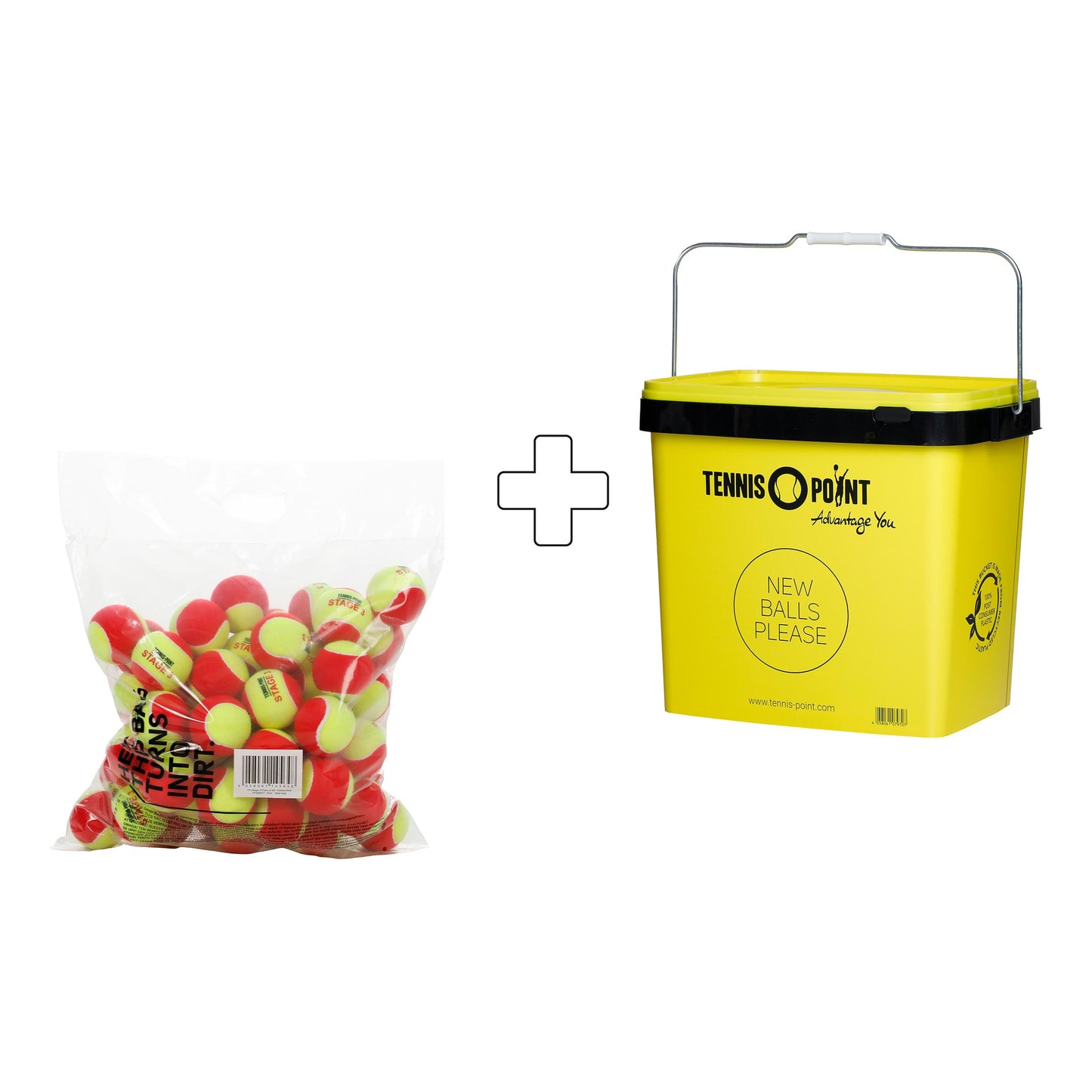 Tennis-Point 60-pack påse TP Stage 3 Plus bollhink Tennis-Point 60-pack påse TP Stage 3 Plus bollhink