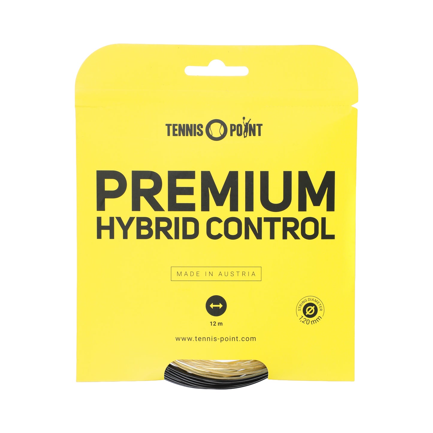 Tennis-Point Premium Hybrid Control Strängset-Naturfärger,Svart Tennis-Point Premium Hybrid Control Strängset-Naturfärger,Svart