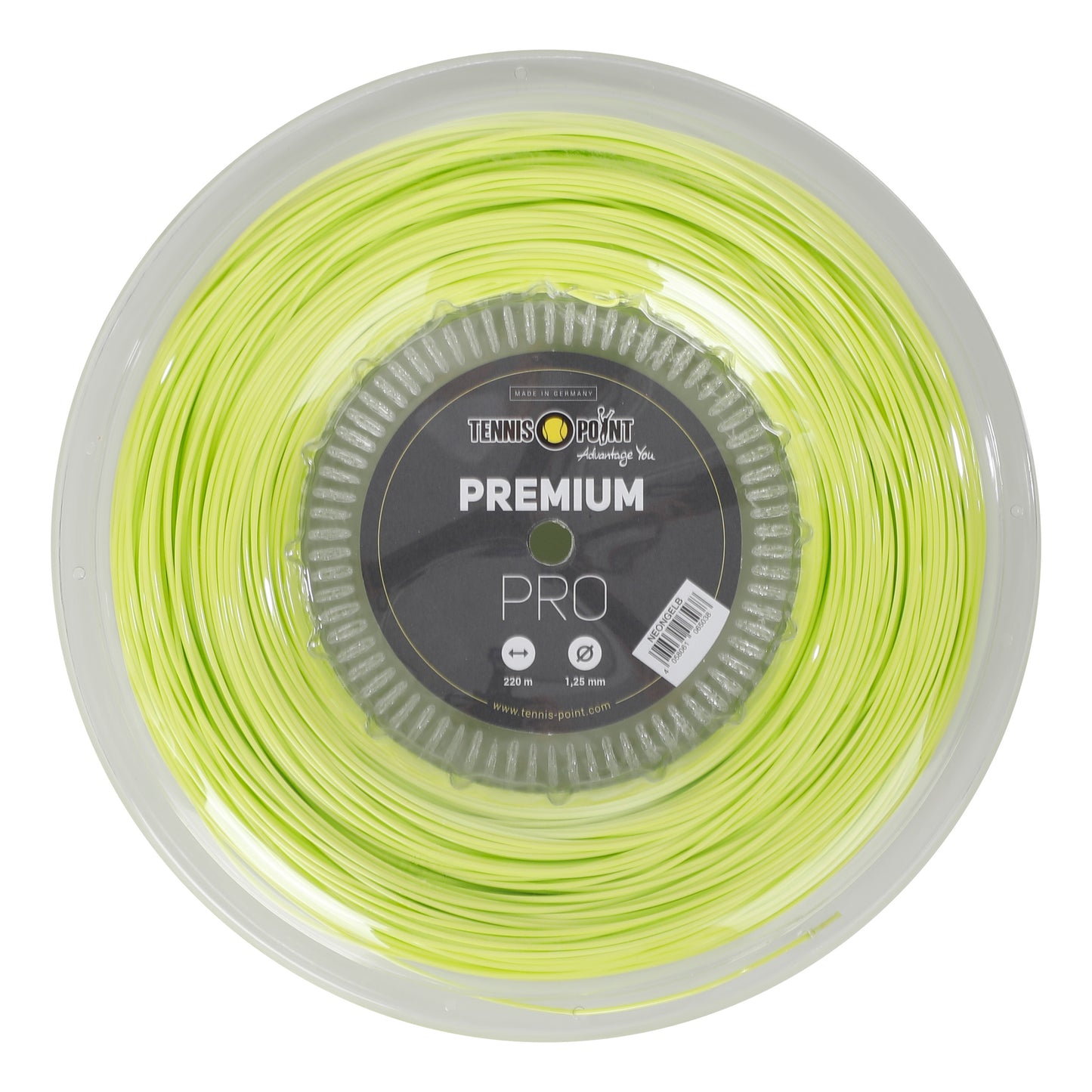 Tennis-Point Premium Pro Strängrulle 220m-Lime Tennis-Point Premium Pro Strängrulle 220m-Lime