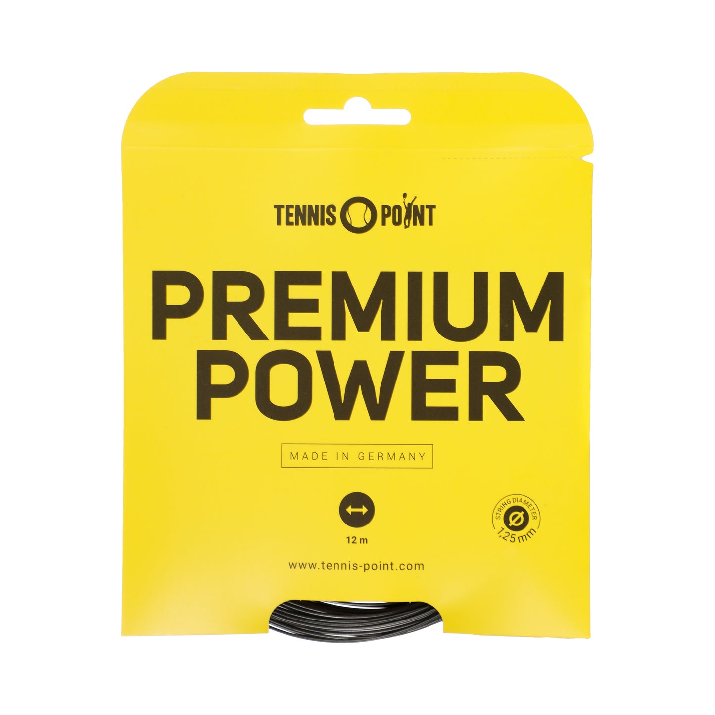 Tennis-Point Premium Power Strängset 12m-Svart Tennis-Point Premium Power Strängset 12m-Svart