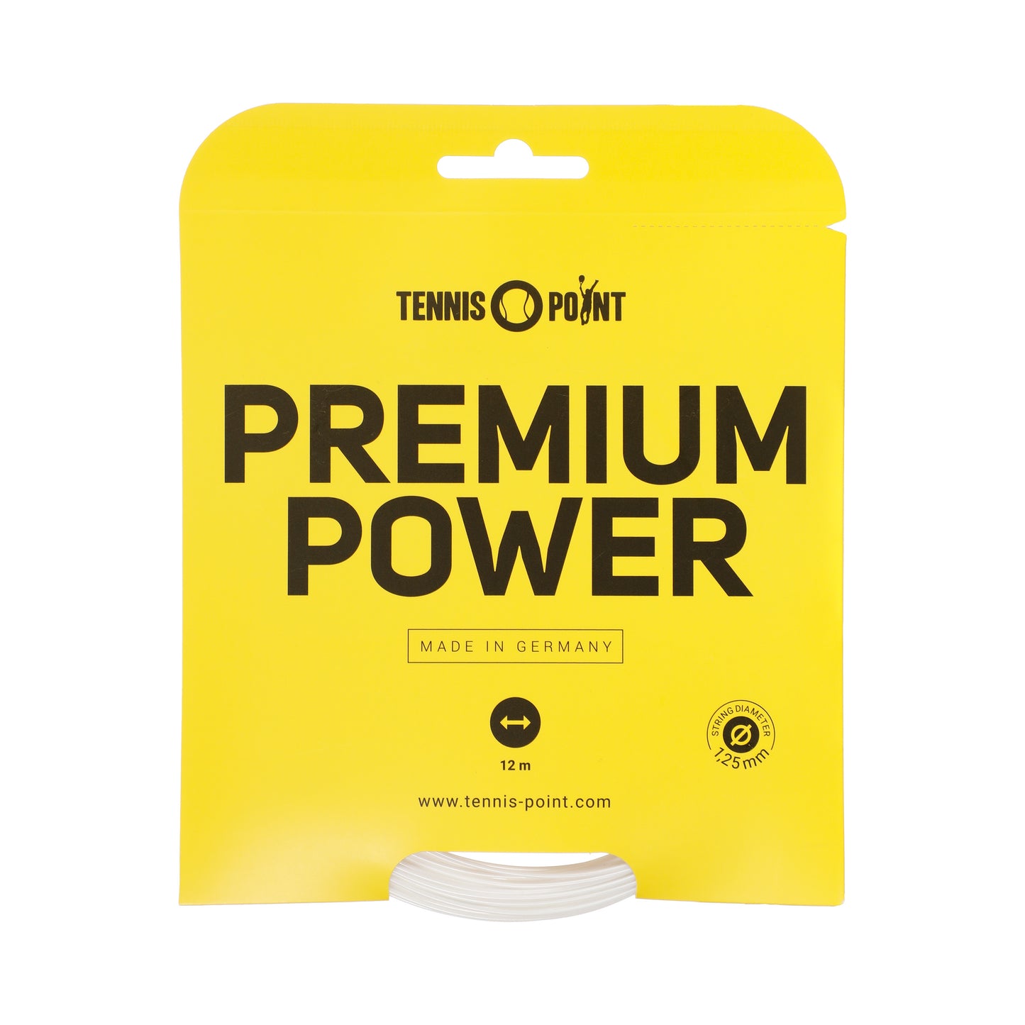 Tennis-Point Premium Power Strängset 12m-Vit Tennis-Point Premium Power Strängset 12m-Vit