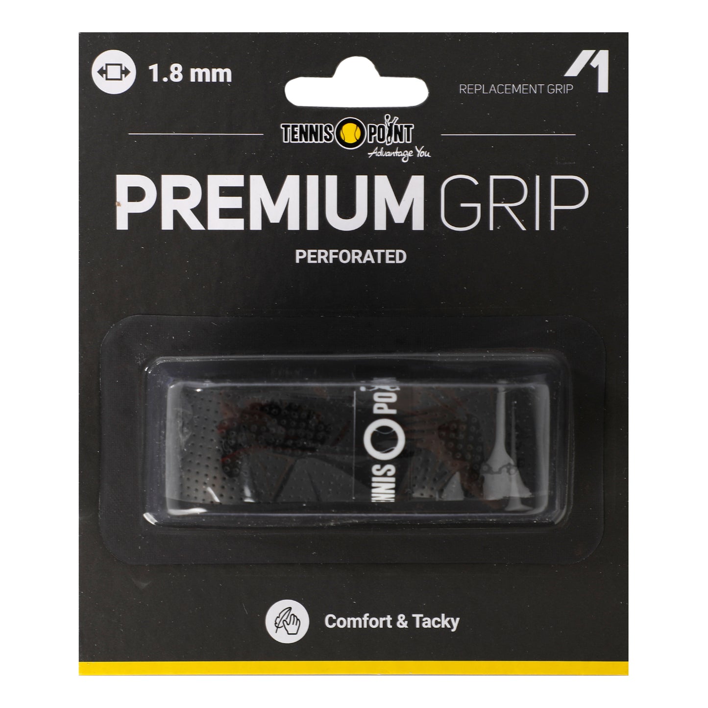 Tennis-Point Premium Grip Perforated Enpack-Svart Tennis-Point Premium Grip Perforated Enpack-Svart