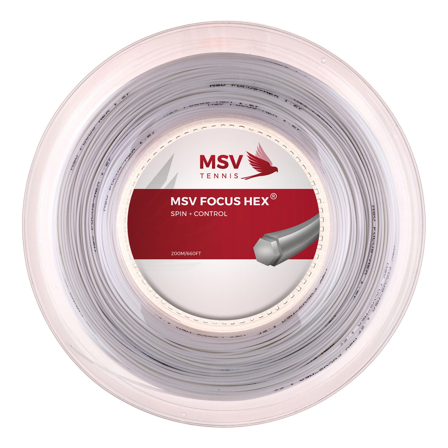 MSV Focus-HEX Strängrulle 200m-Vit MSV Focus-HEX Strängrulle 200m-Vit