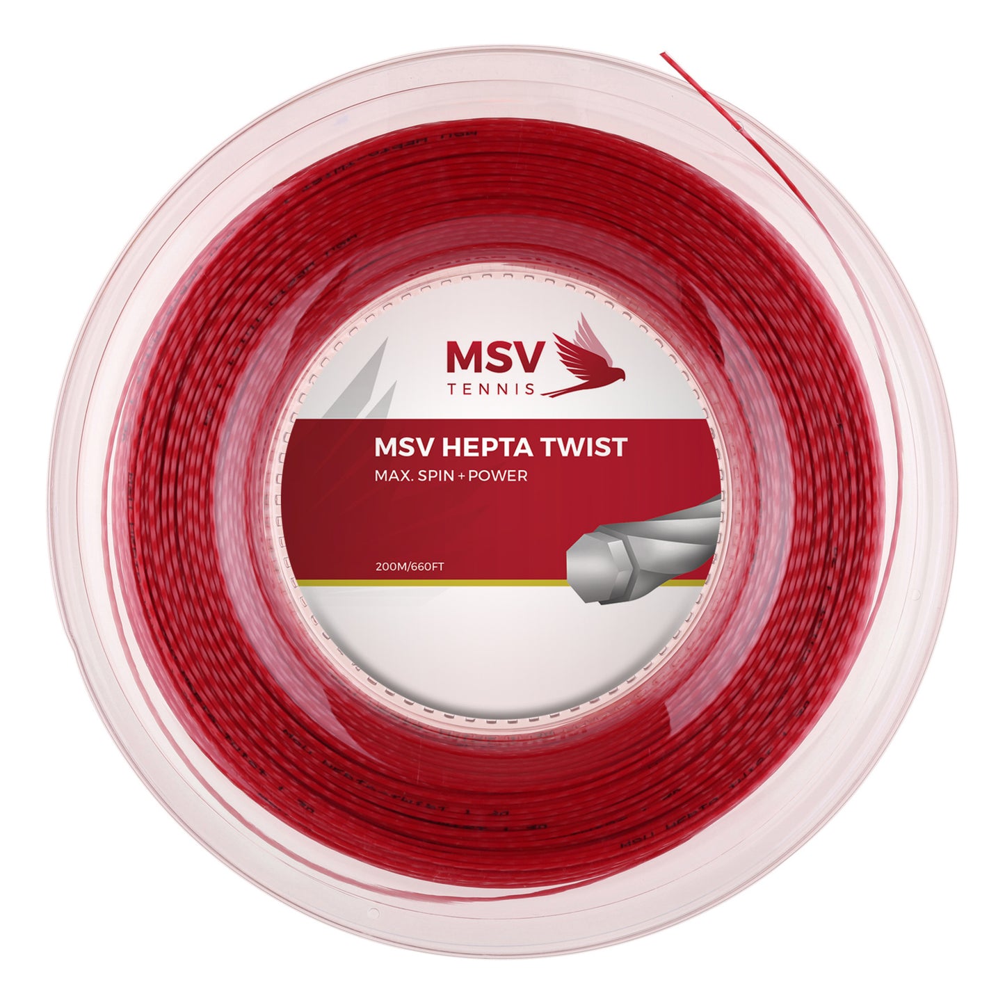 MSV Hepta-Twist Strängrulle 200m-Röd MSV Hepta-Twist Strängrulle 200m-Röd