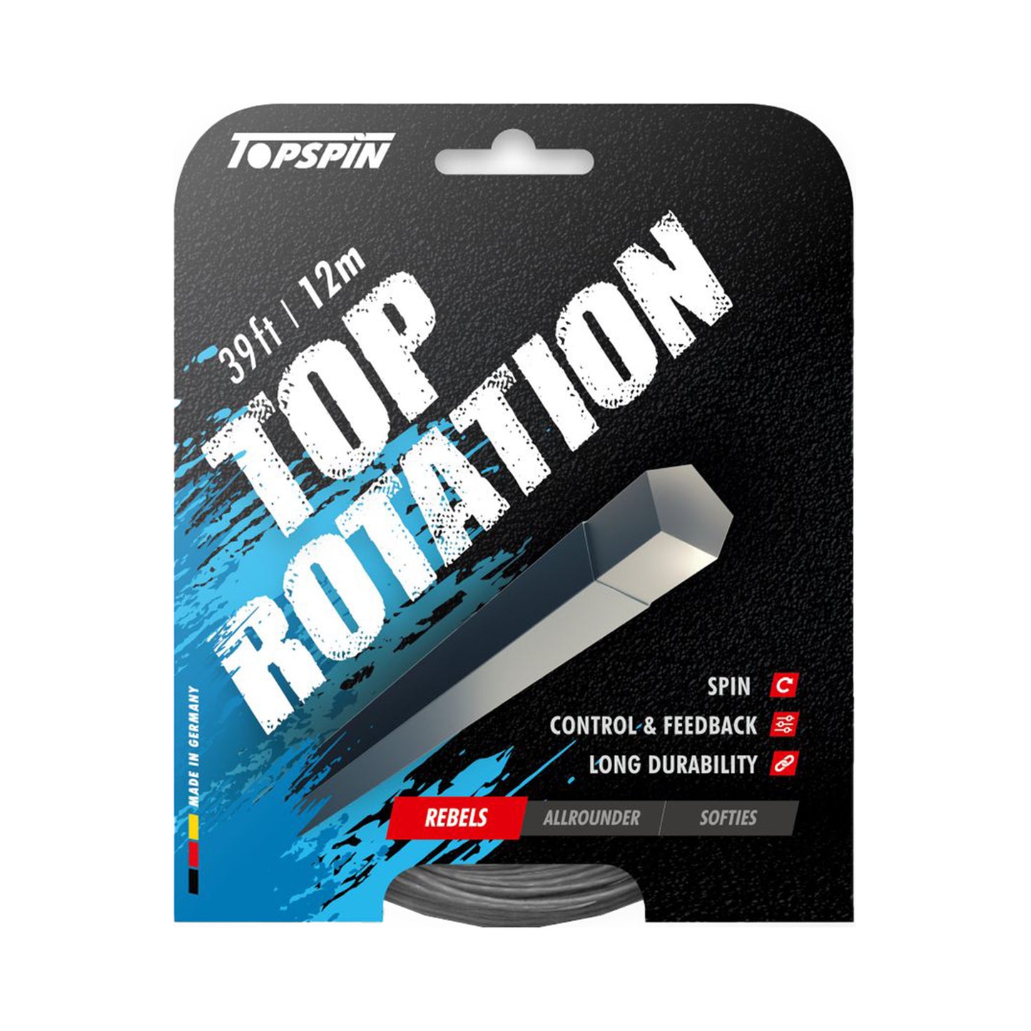Topspin Top Rotation 12m Strängset-Grå Topspin Top Rotation 12m Strängset-Grå