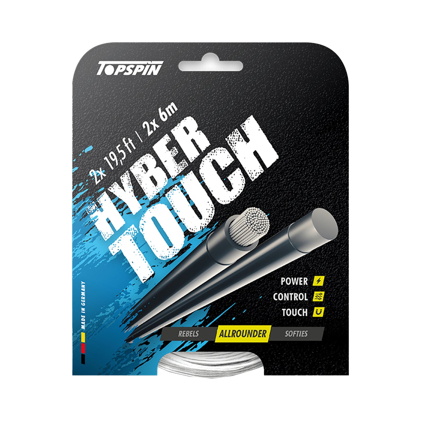 Topspin Hyber Touch 2 X 6m Strängset-Vit Topspin Hyber Touch 2 X 6m Strängset-Vit