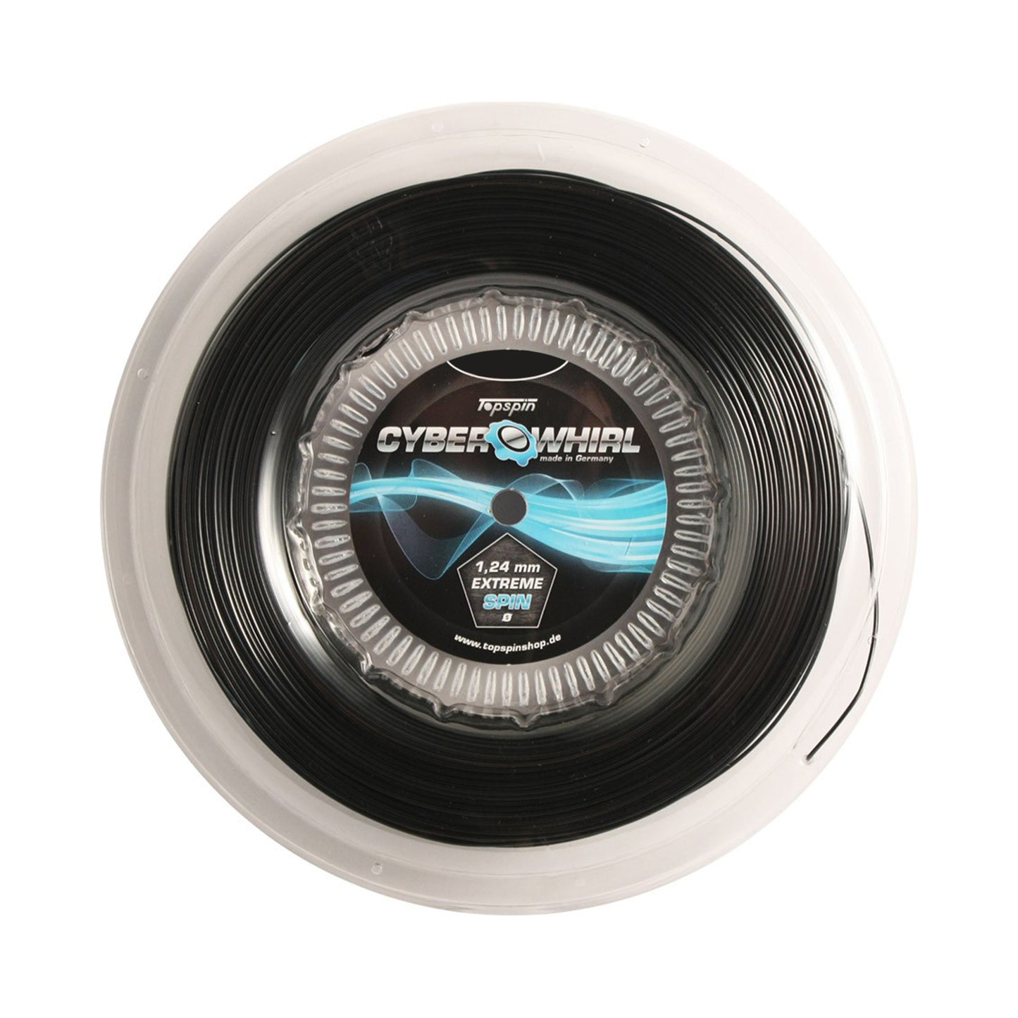 Topspin Cyber Whirl Strängrulle 110m - svart Topspin Cyber Whirl Strängrulle 110m - svart