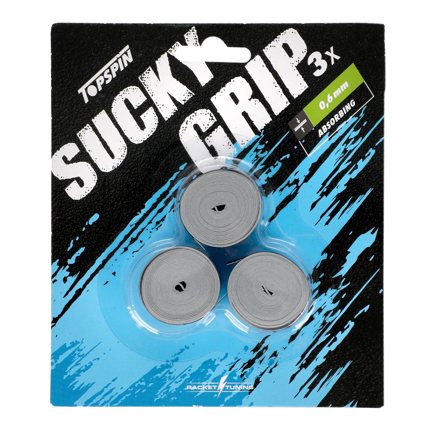 Topspin Sucky Grip 3-pack - grå Topspin Sucky Grip 3-pack - grå