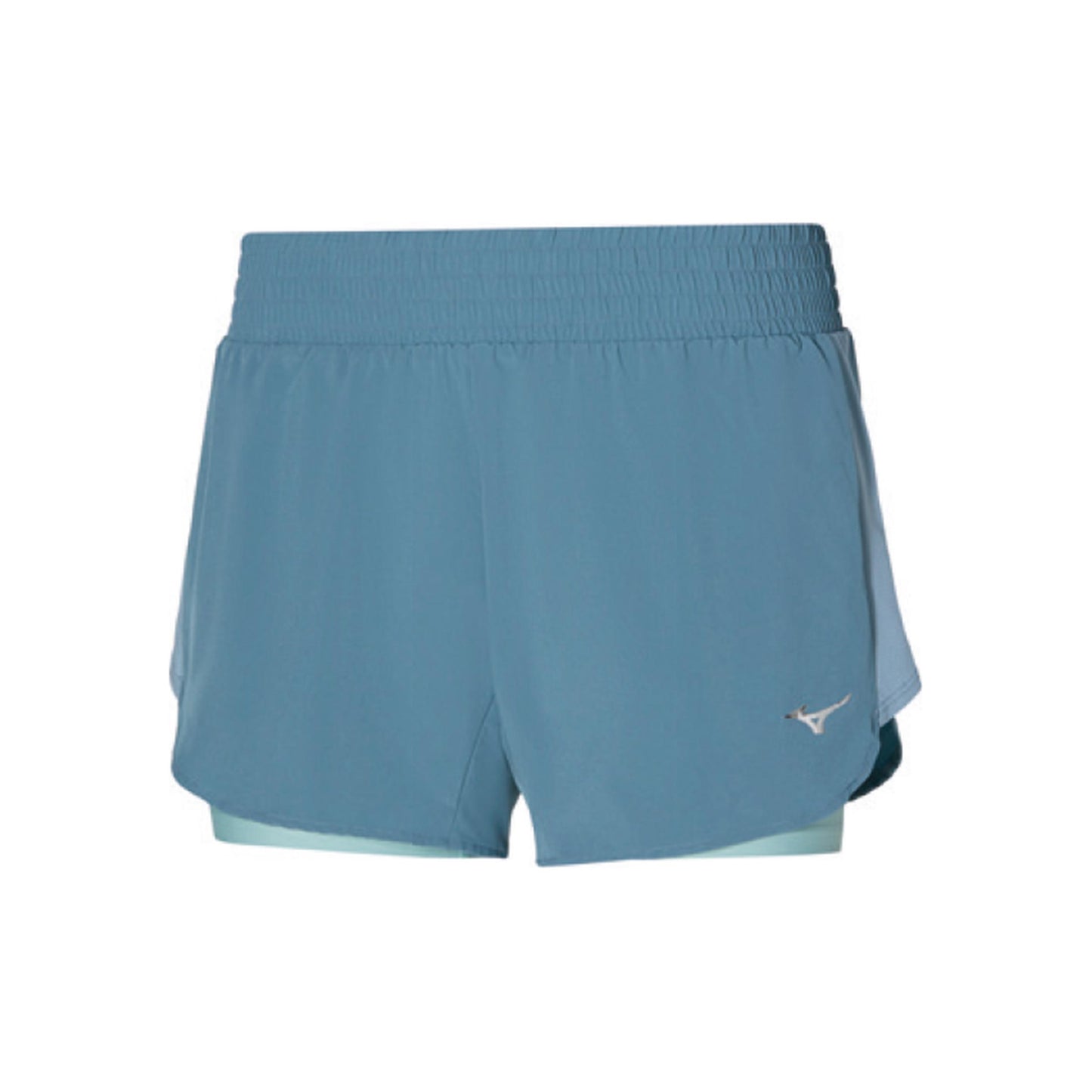 Mizuno 2in1 4.5 Löparshorts Damer - petrol, Mizuno 2in1 4.5 Löparshorts Damer - petrol,