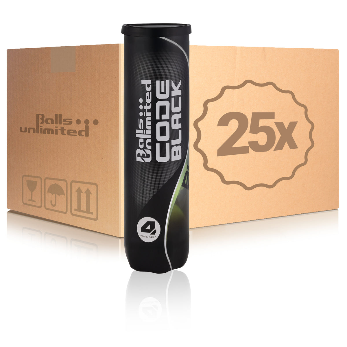 Balls Unlimited 25x4-pack rör Code Black Balls Unlimited 25x4-pack rör Code Black