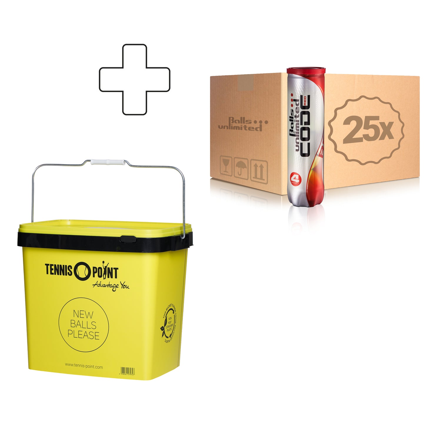 Balls Unlimited 25x4-pack rör Code Red Plus bollhink Balls Unlimited 25x4-pack rör Code Red Plus bollhink