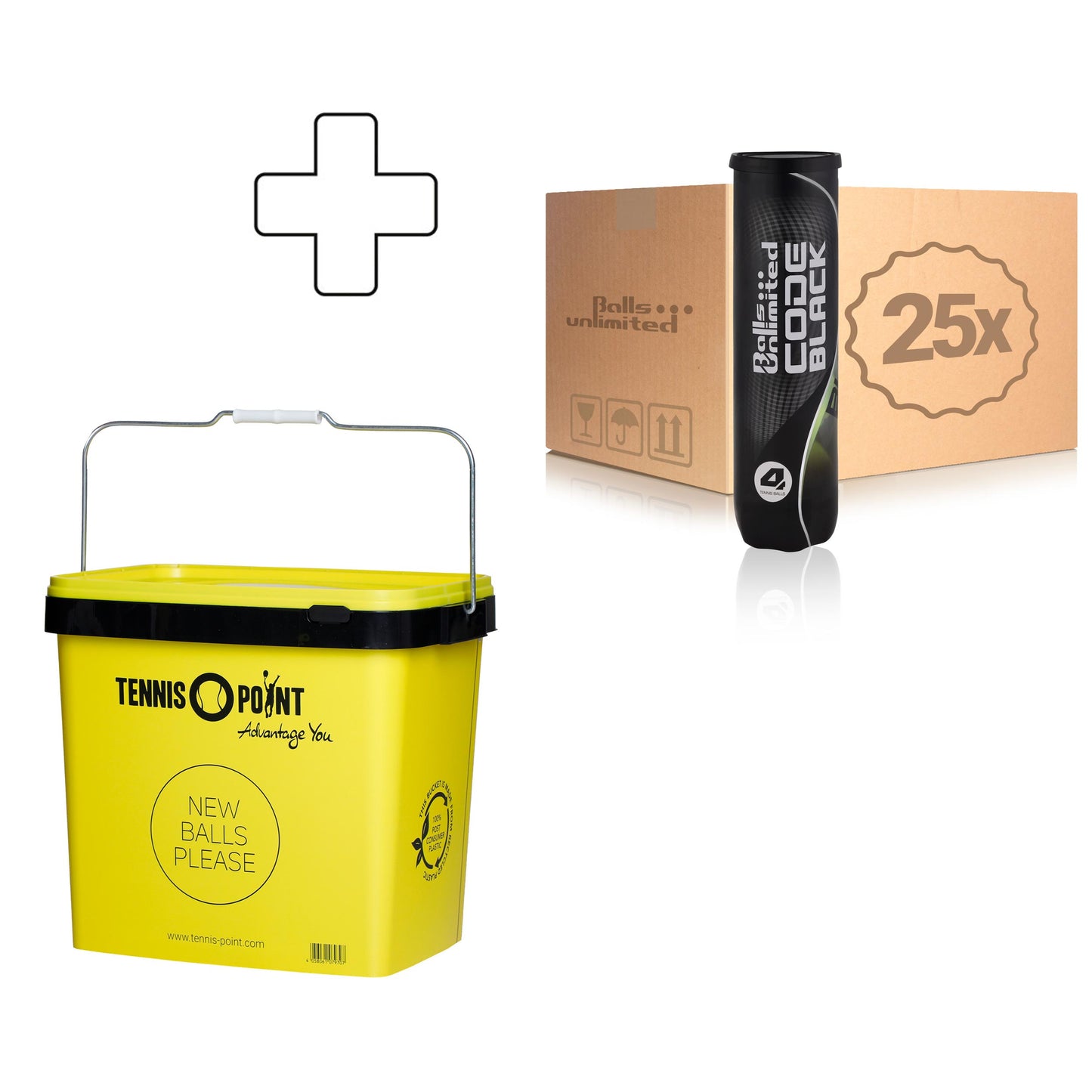Balls Unlimited 25x4-pack rör Code Black Plus bollhink Balls Unlimited 25x4-pack rör Code Black Plus bollhink