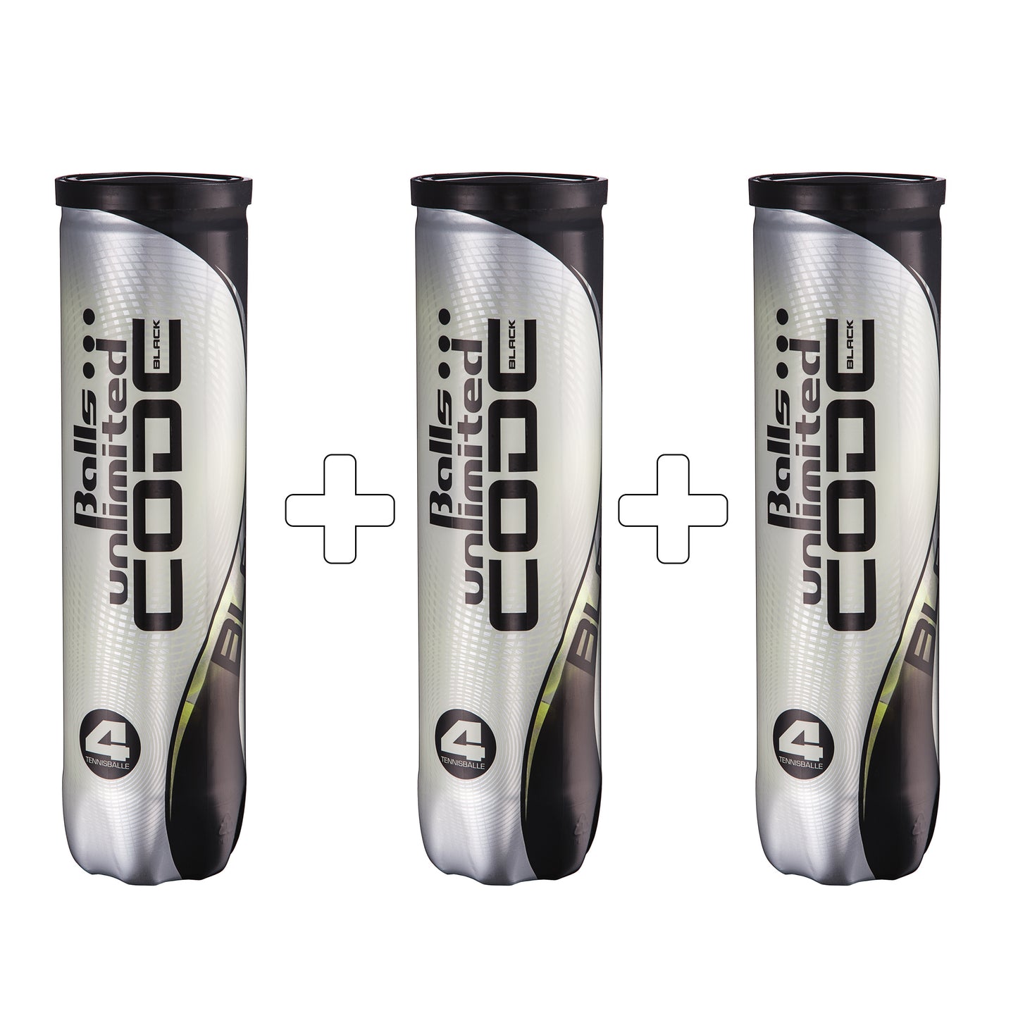 Balls Unlimited 4-pack rör 3x Code Black Balls Unlimited 4-pack rör 3x Code Black