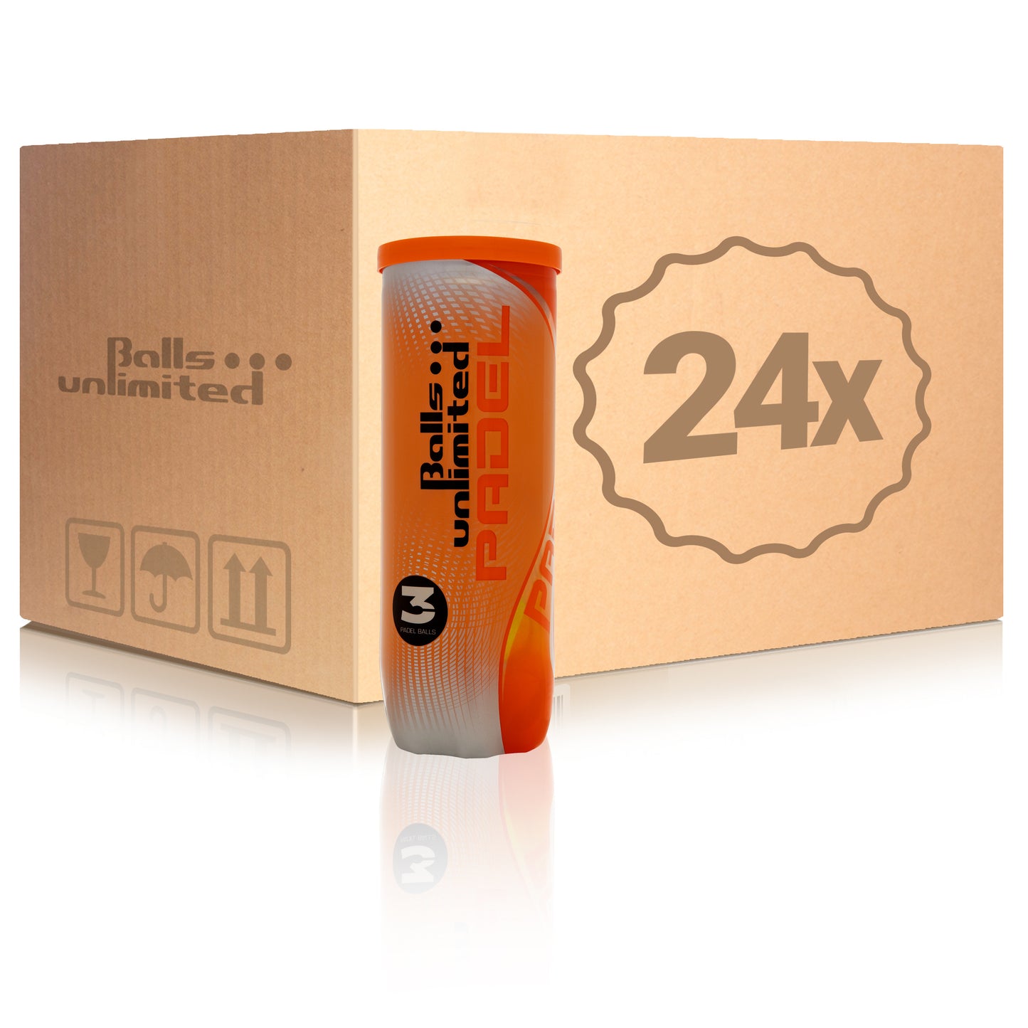 Balls Unlimited 24x 3-pack rör Padel Ball I kartong Balls Unlimited 24x 3-pack rör Padel Ball I kartong