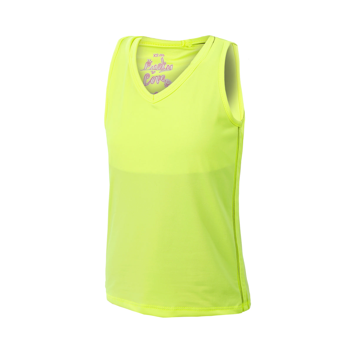 Lucky in Love V-Neck Cutout Linne Flickor-Gul Lucky in Love V-Neck Cutout Linne Flickor-Gul