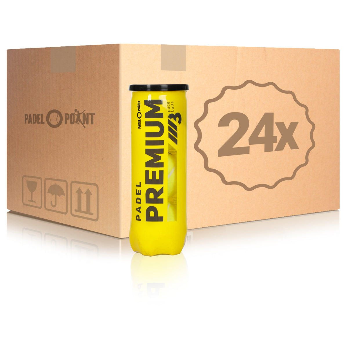Padel-Point 24x 3-pack rör Premium Ball I kartong Padel-Point 24x 3-pack rör Premium Ball I kartong