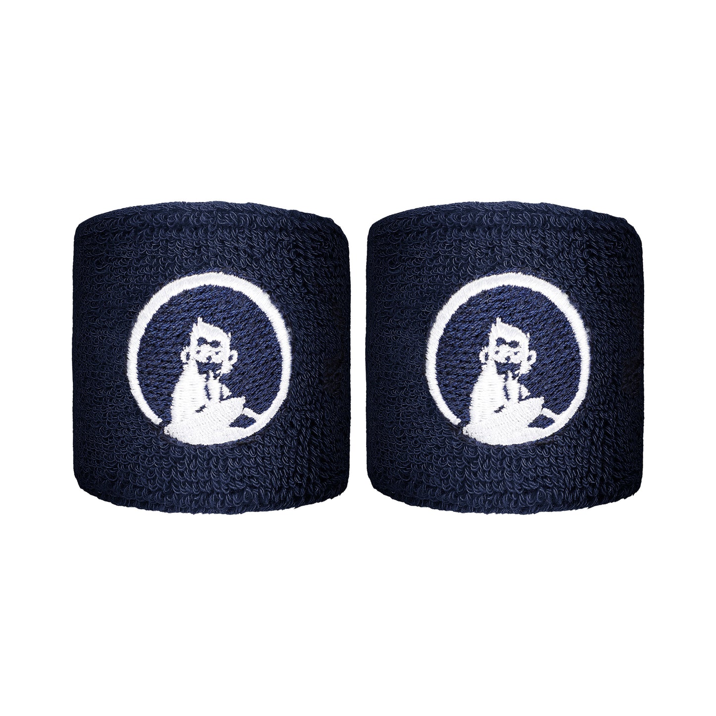 Quiet Please Svettband 2-pack kort - blå Quiet Please Svettband 2-pack kort - blå