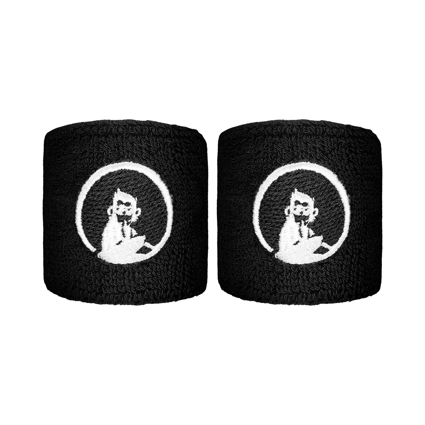 Quiet Please Svettband 2-pack kort - svart Quiet Please Svettband 2-pack kort - svart