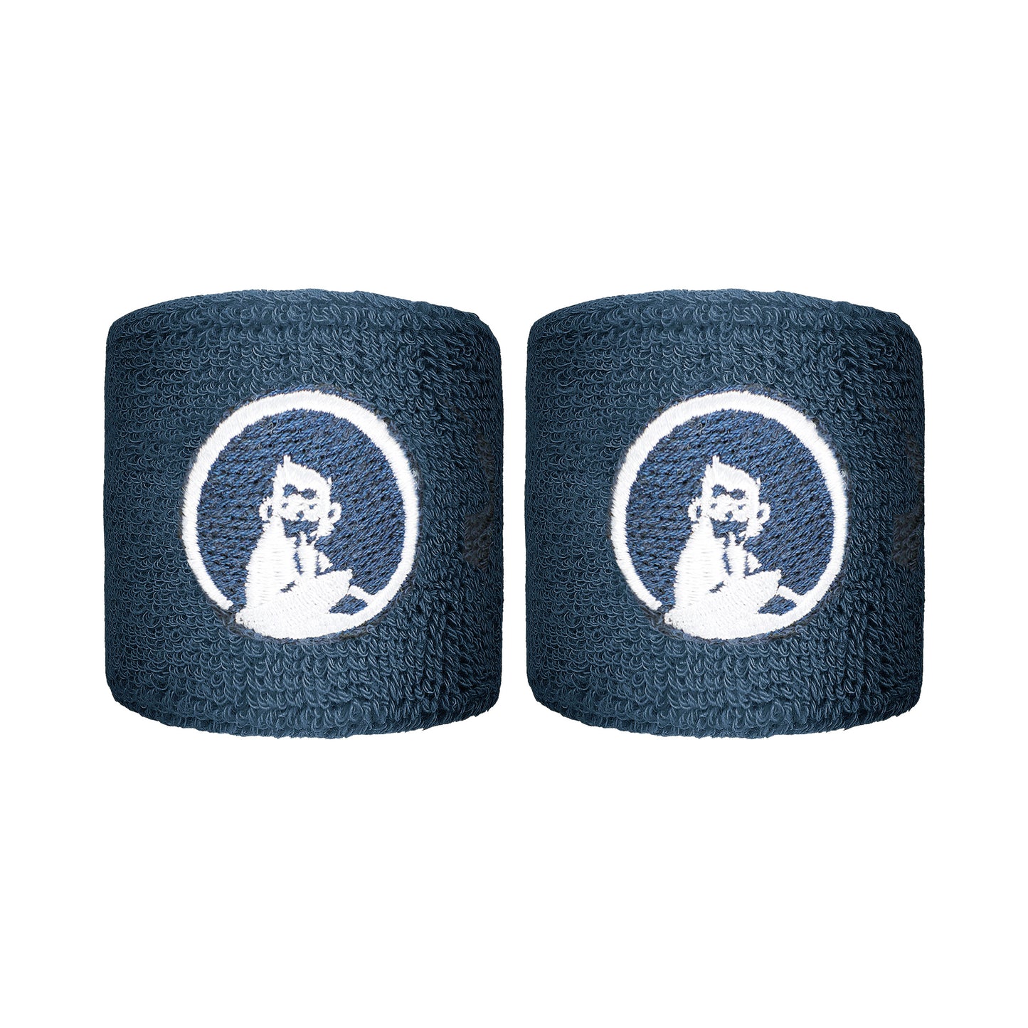 Quiet Please Svettband 2-pack kort - blågrå, vit Quiet Please Svettband 2-pack kort - blågrå, vit