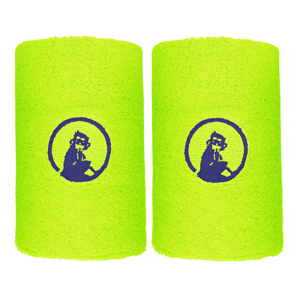 Quiet Please Svettband 2-pack lång - neongrön, mörkblå Quiet Please Svettband 2-pack lång - neongrön, mörkblå