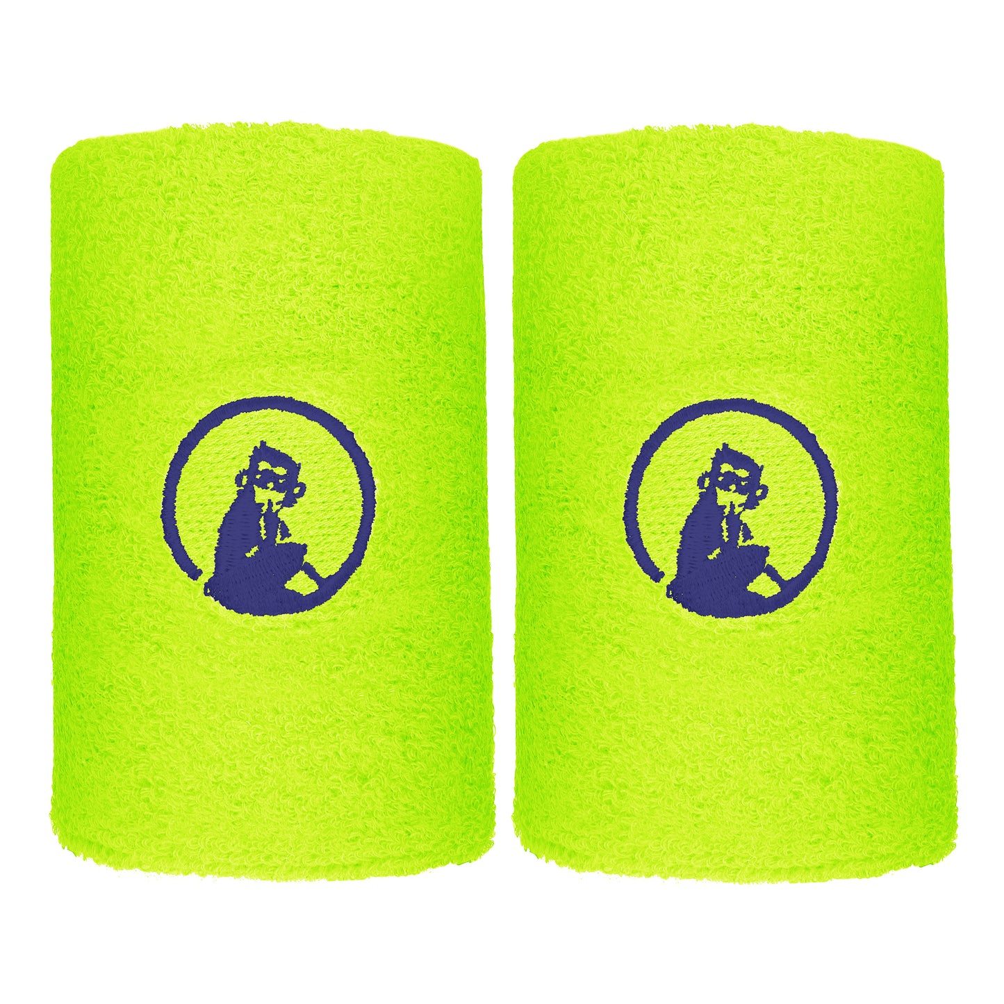 Quiet Please Svettband 2-pack lång - neongrön, mörkblå Quiet Please Svettband 2-pack lång - neongrön, mörkblå