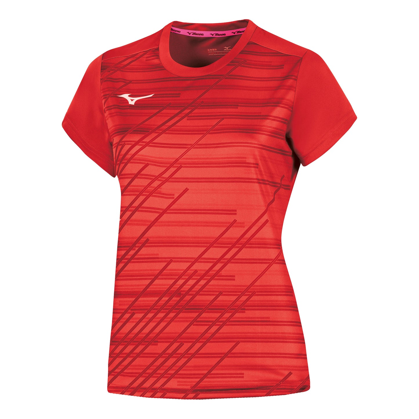 Mizuno Team Chiba T-shirt Damer-röd Mizuno Team Chiba T-shirt Damer-röd