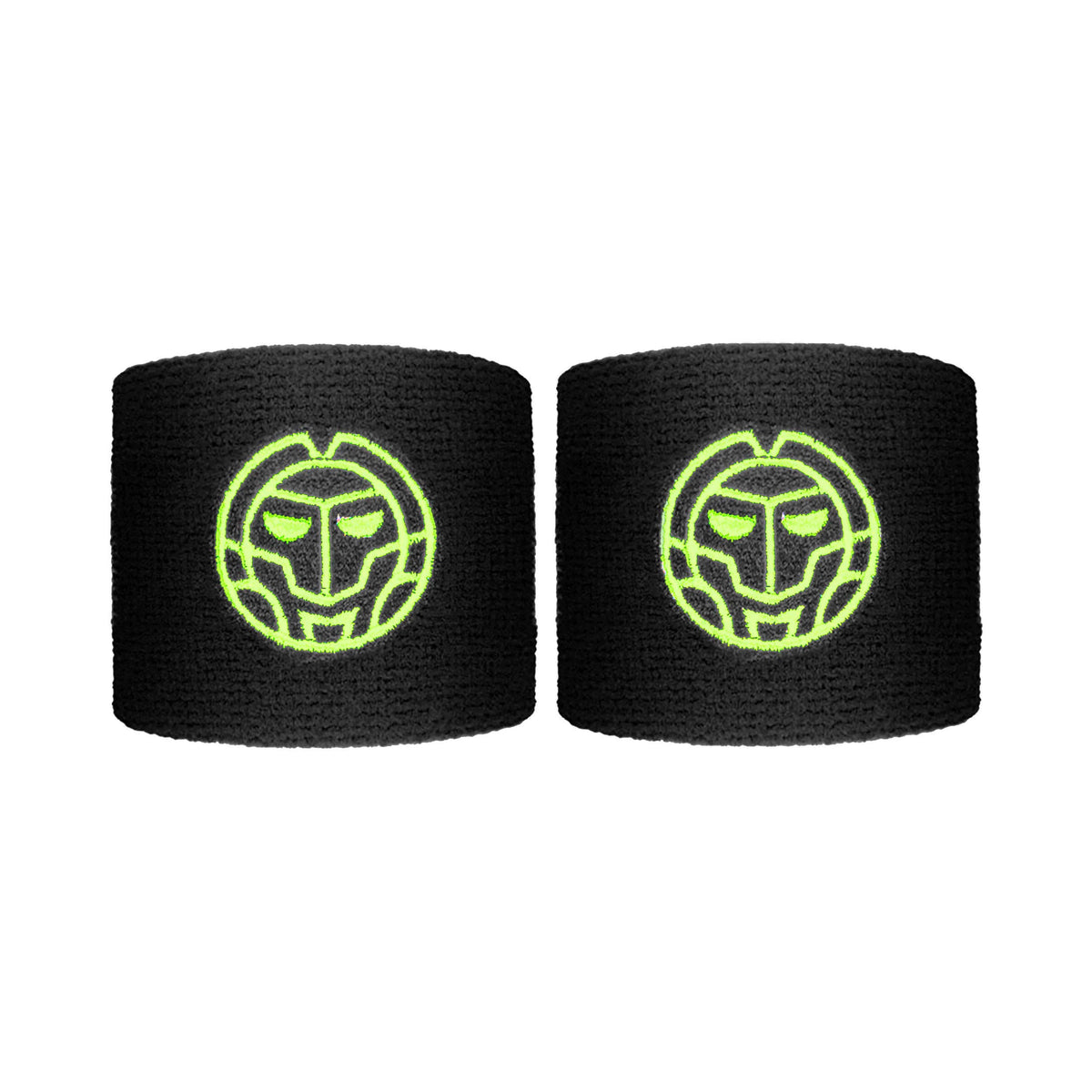 BIDI BADU Night Flash Svettband 2-pack kort - svart, neongul BIDI BADU Night Flash Svettband 2-pack kort - svart, neongul