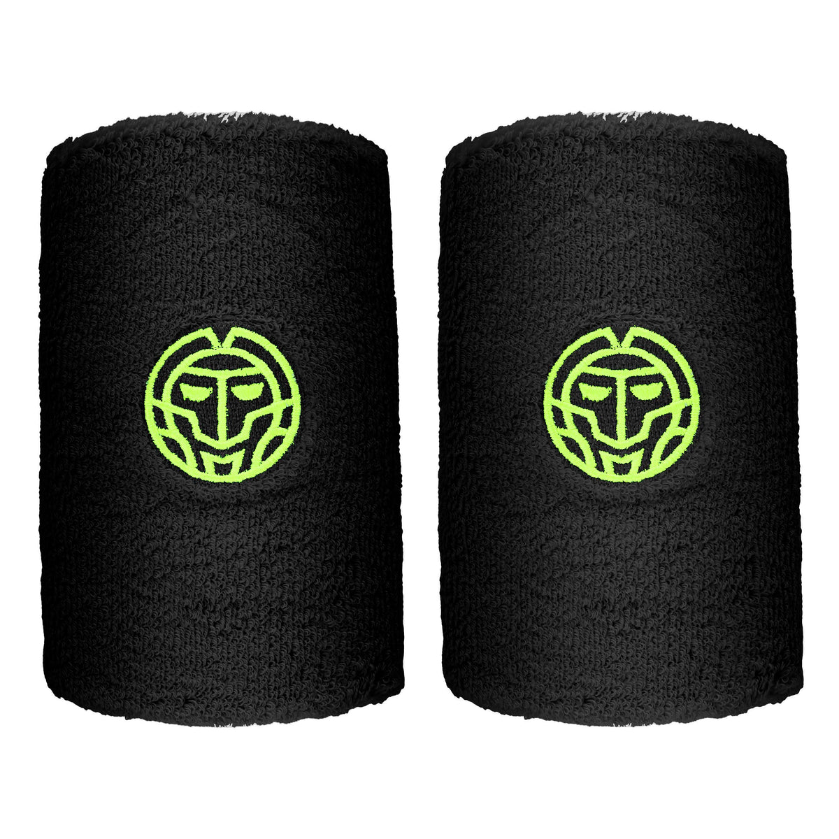 BIDI BADU Night Flash Svettband 2-pack lång - svart, neongul BIDI BADU Night Flash Svettband 2-pack lång - svart, neongul