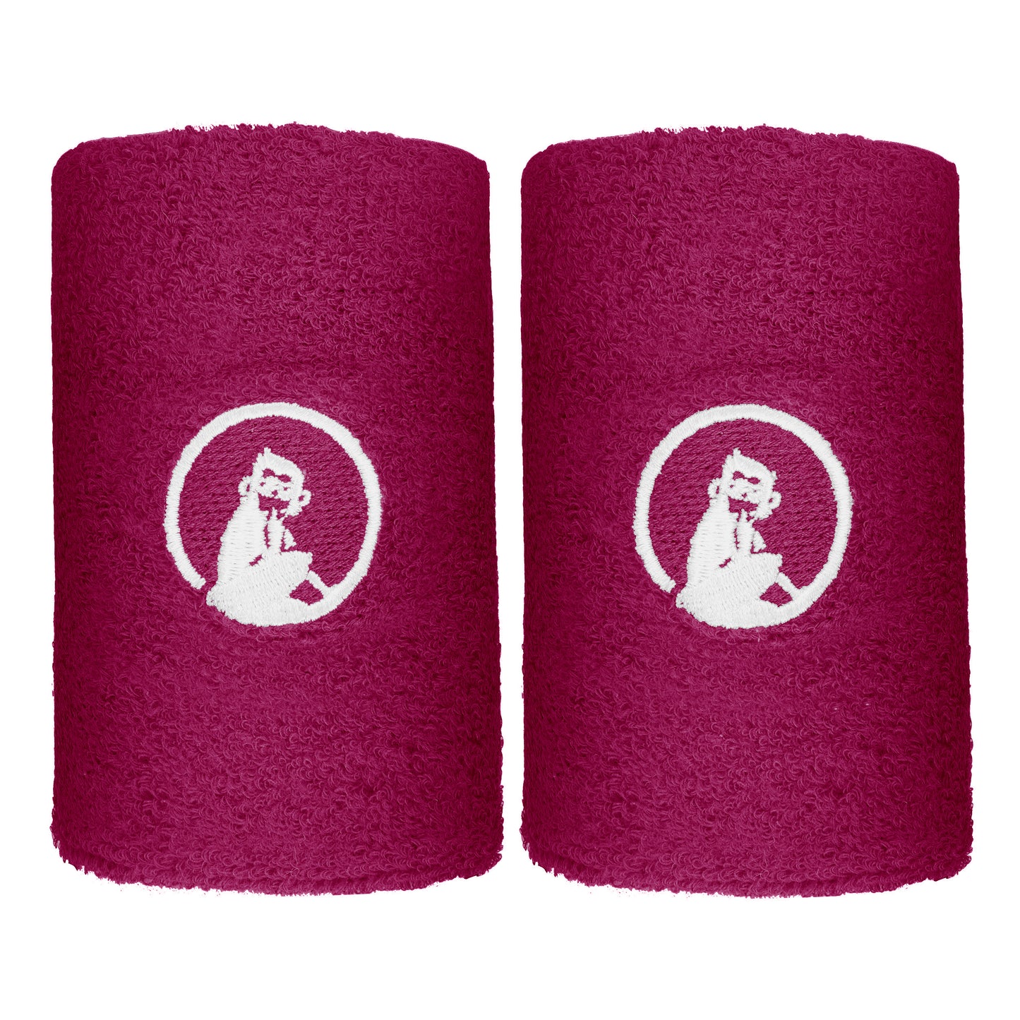 Quiet Please Svettband 2-pack lång - rosa, vit Quiet Please Svettband 2-pack lång - rosa, vit