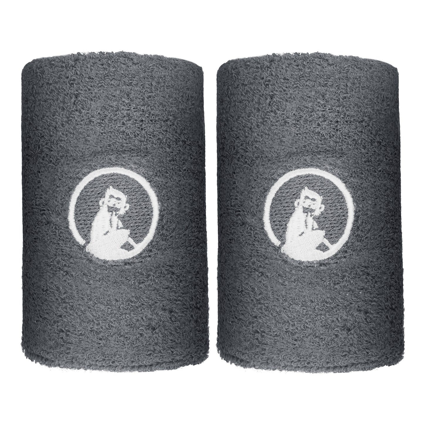 Quiet Please Svettband 2-pack lång - mörkgrå, vit Quiet Please Svettband 2-pack lång - mörkgrå, vit