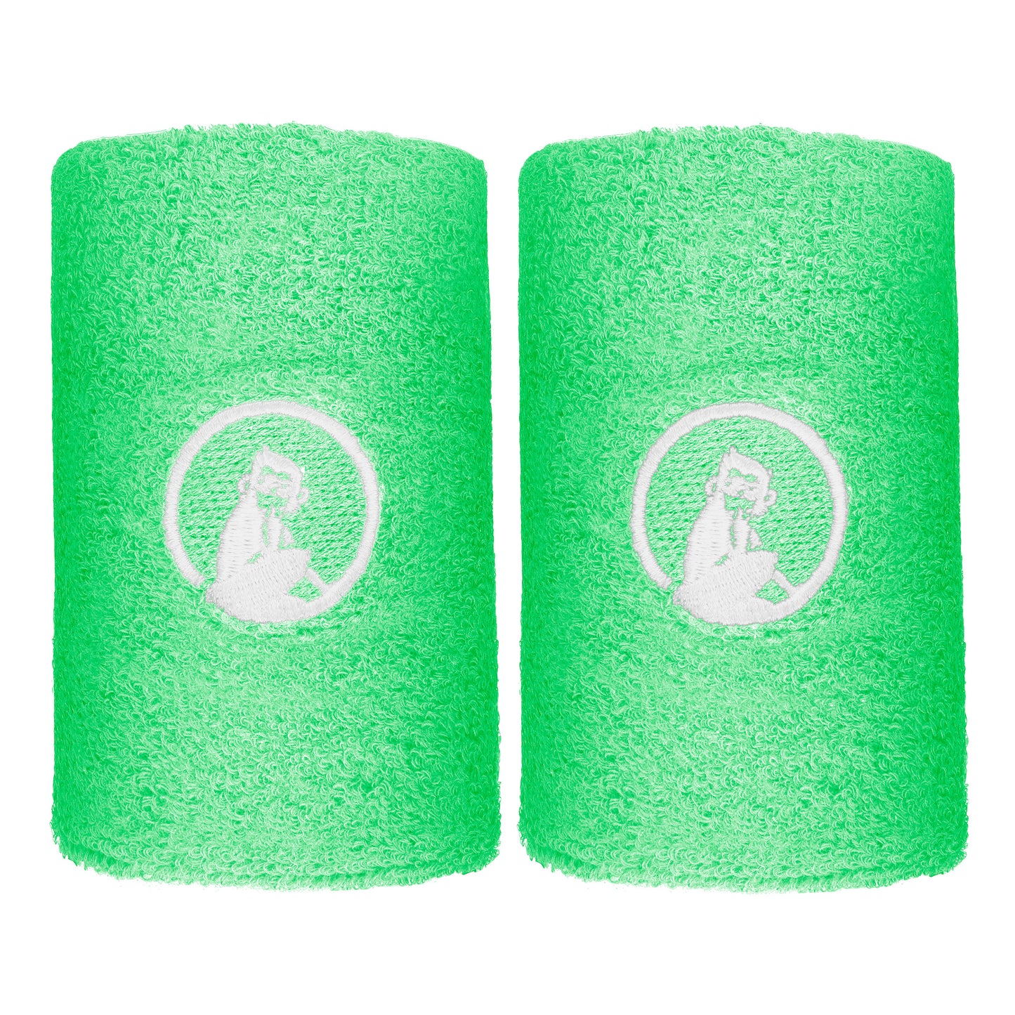 Quiet Please Svettband 2-pack lång - grön, vit Quiet Please Svettband 2-pack lång - grön, vit