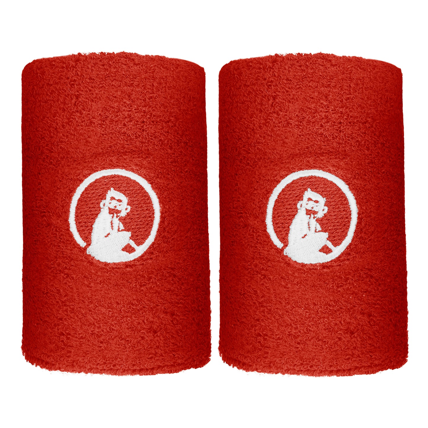 Quiet Please Svettband 2-pack lång - röd, vit Quiet Please Svettband 2-pack lång - röd, vit