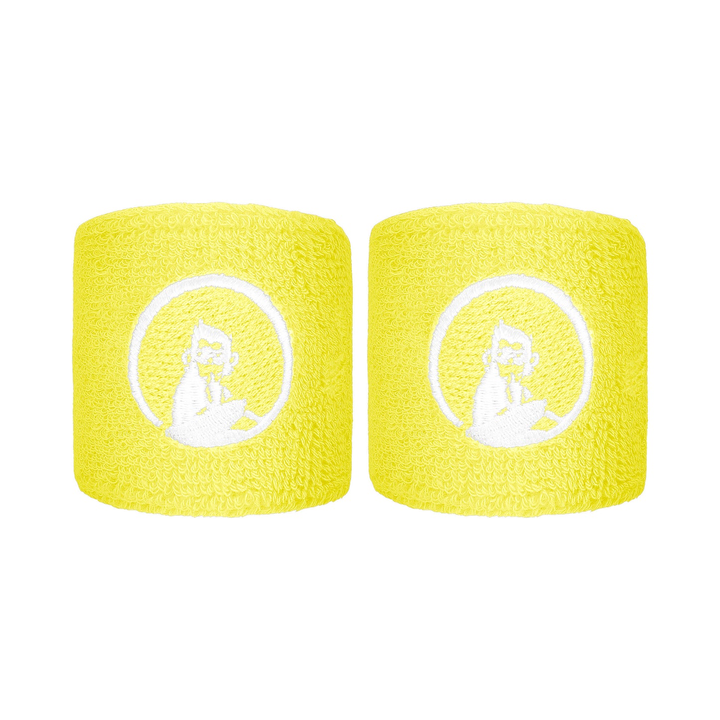 Quiet Please Svettband 2-pack kort - gul, vit Quiet Please Svettband 2-pack kort - gul, vit