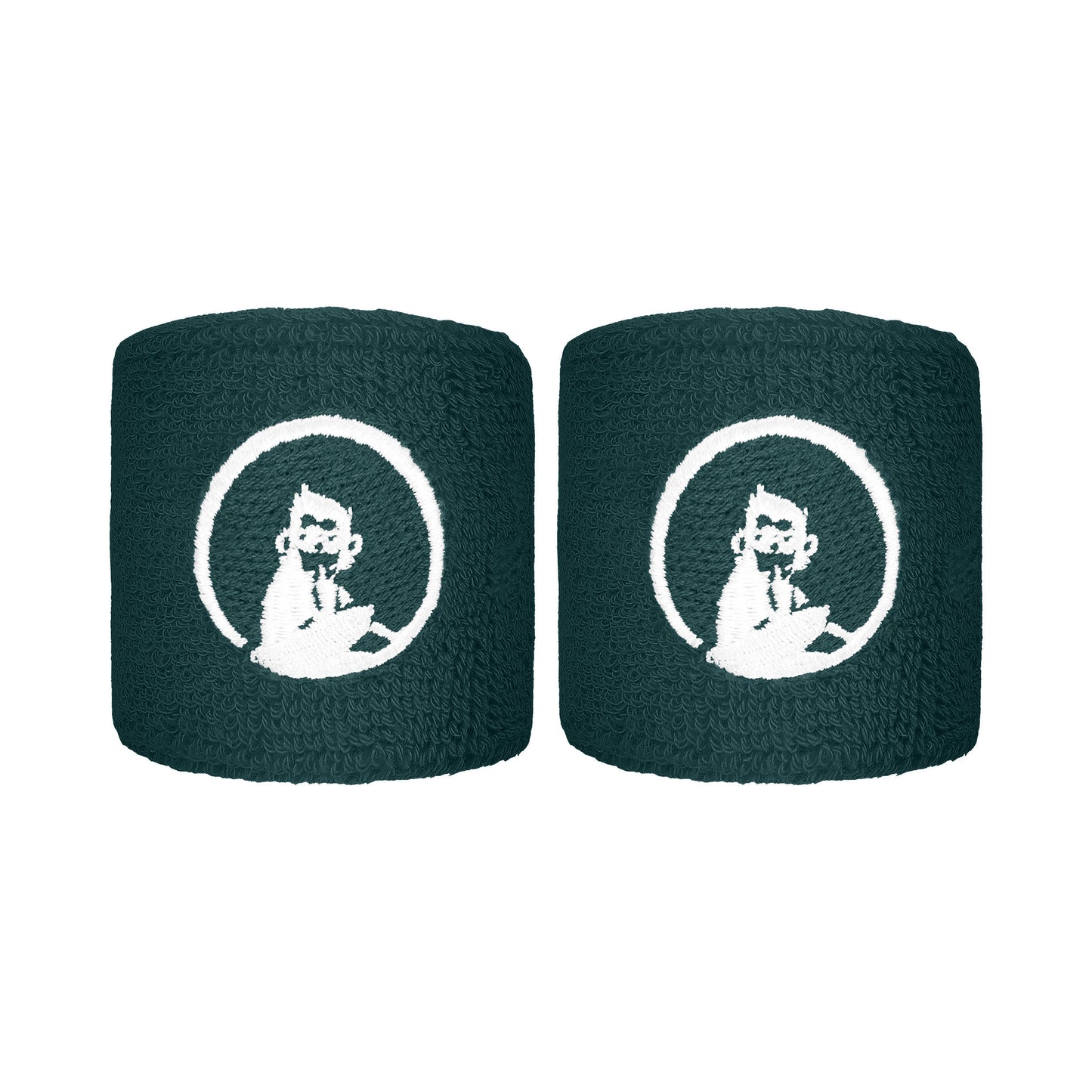 Quiet Please Svettband 2-pack kort - grön Quiet Please Svettband 2-pack kort - grön