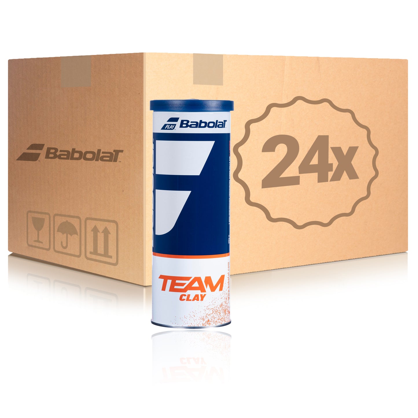 Babolat 24x 3-pack rör Team Clay X 3 I kartong Babolat 24x 3-pack rör Team Clay X 3 I kartong