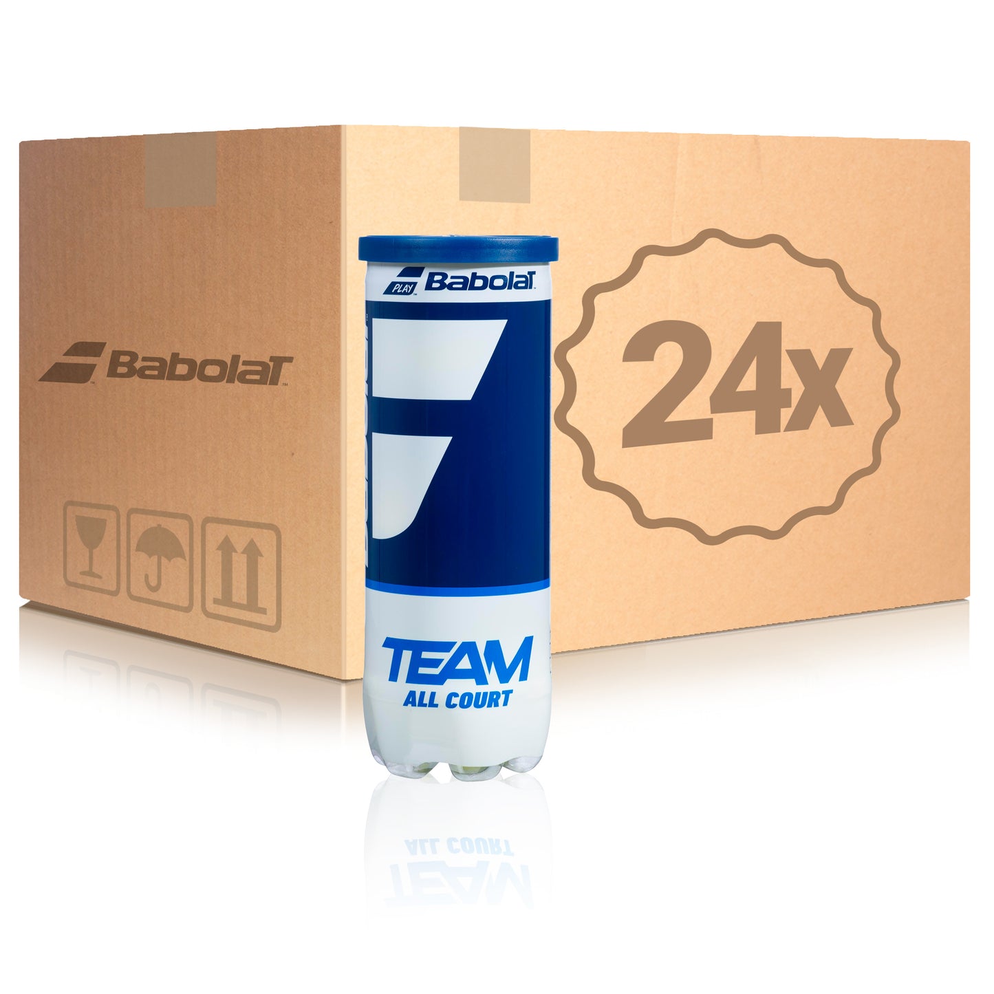 Babolat 24x 3-pack rör Team All Court I kartong Babolat 24x 3-pack rör Team All Court I kartong