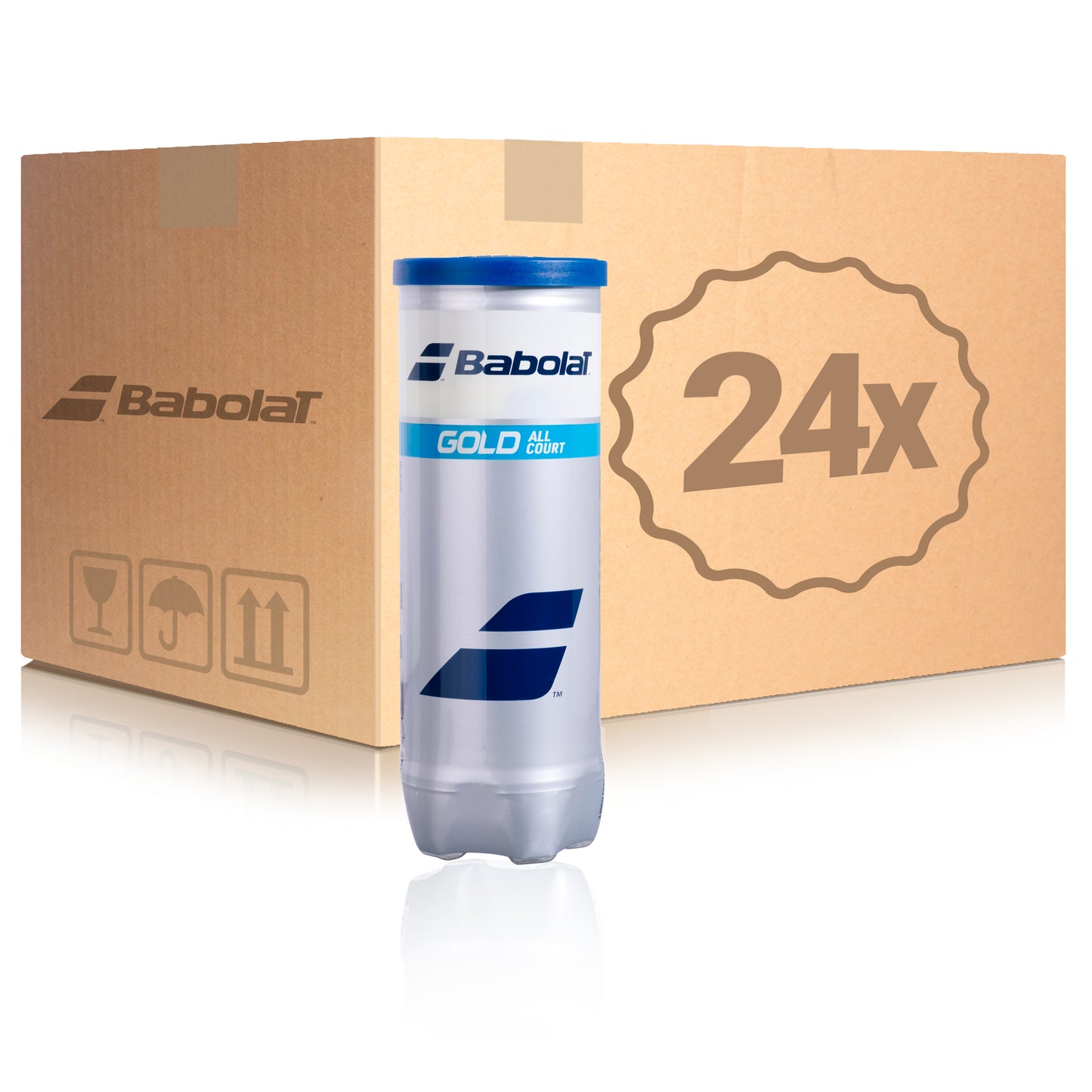 Babolat 24x 3-pack rör GOLD ALL COURT X 3 I kartong Babolat 24x 3-pack rör GOLD ALL COURT X 3 I kartong