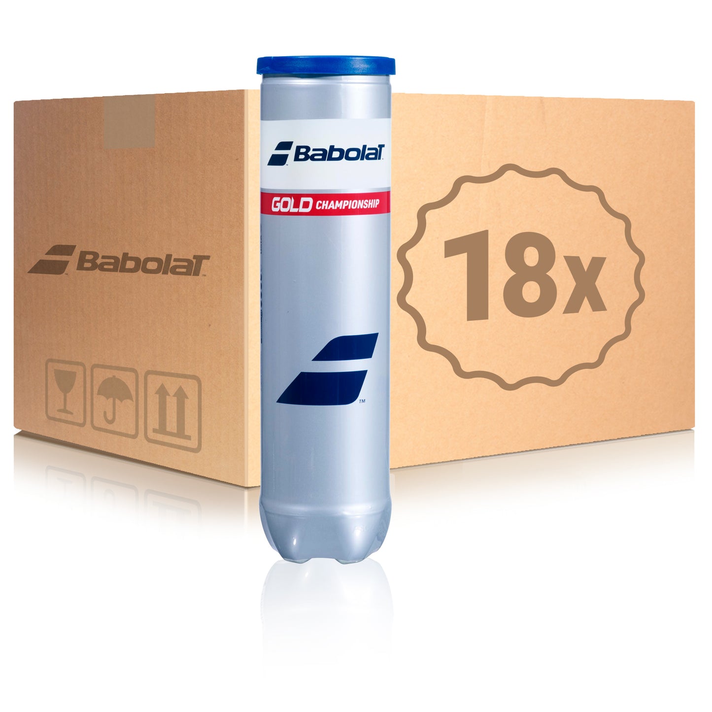 Babolat 18x 4-pack rör Gold Championship X4 I kartong Babolat 18x 4-pack rör Gold Championship X4 I kartong